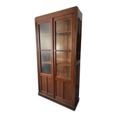 Old glass cabinet, vintage bookshelf, display case, cabinet, pharmacy.