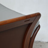 Scandinavian rosewood and leather lounge, 1970