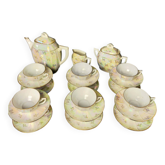 15-piece Limoges porcelain coffee service Massé et Surget