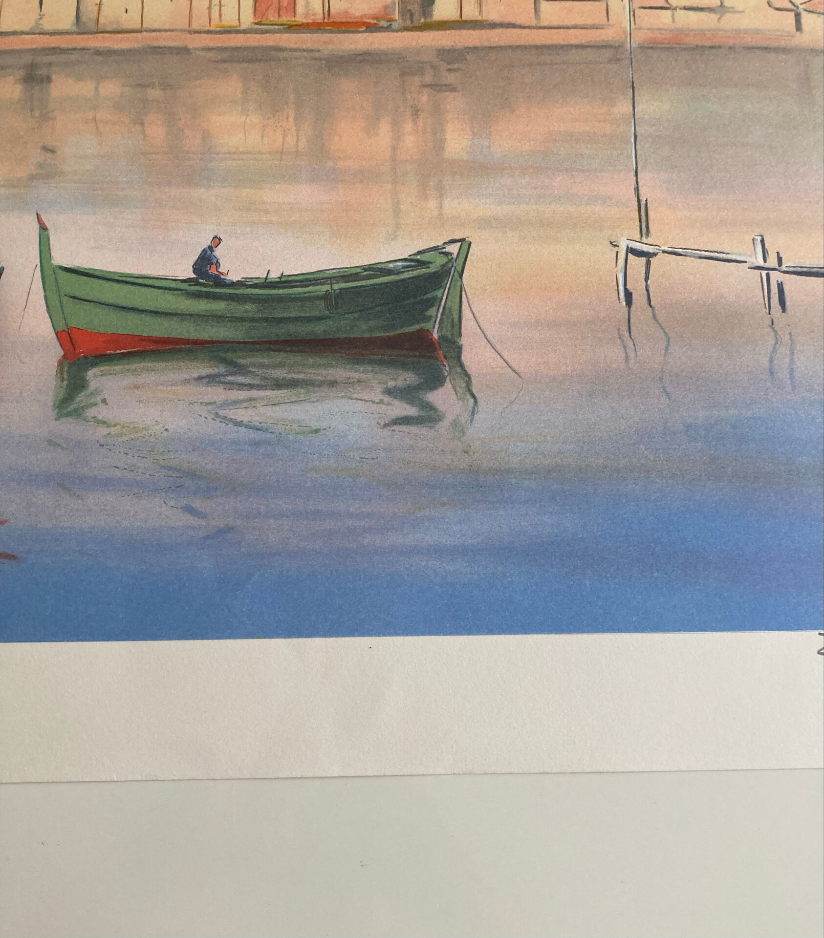 Lithographie signée de l’artiste francais provençal  victor zarou