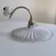 Vintage wall light in notched opaline and gilded brass