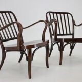 1950s Pair of Josef Frank Bentwood Armchairs no. 752 by Thon
