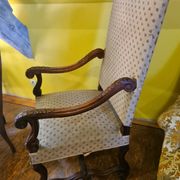 Walnut renaissance style armchair