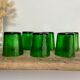 6 verres texturés verts Arcoroc Sierra vintage