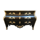 Commode "tombeau" patiné noire style régence