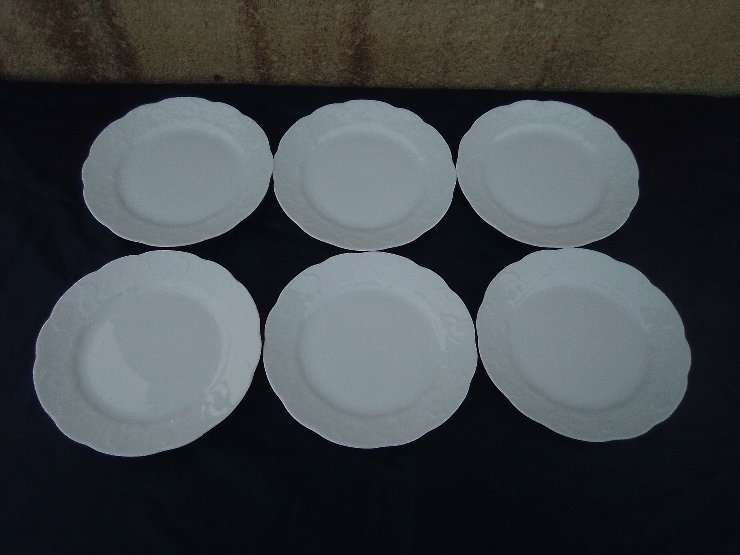 6 dessert plates in wild ivy porcelain diam 20.3 cm