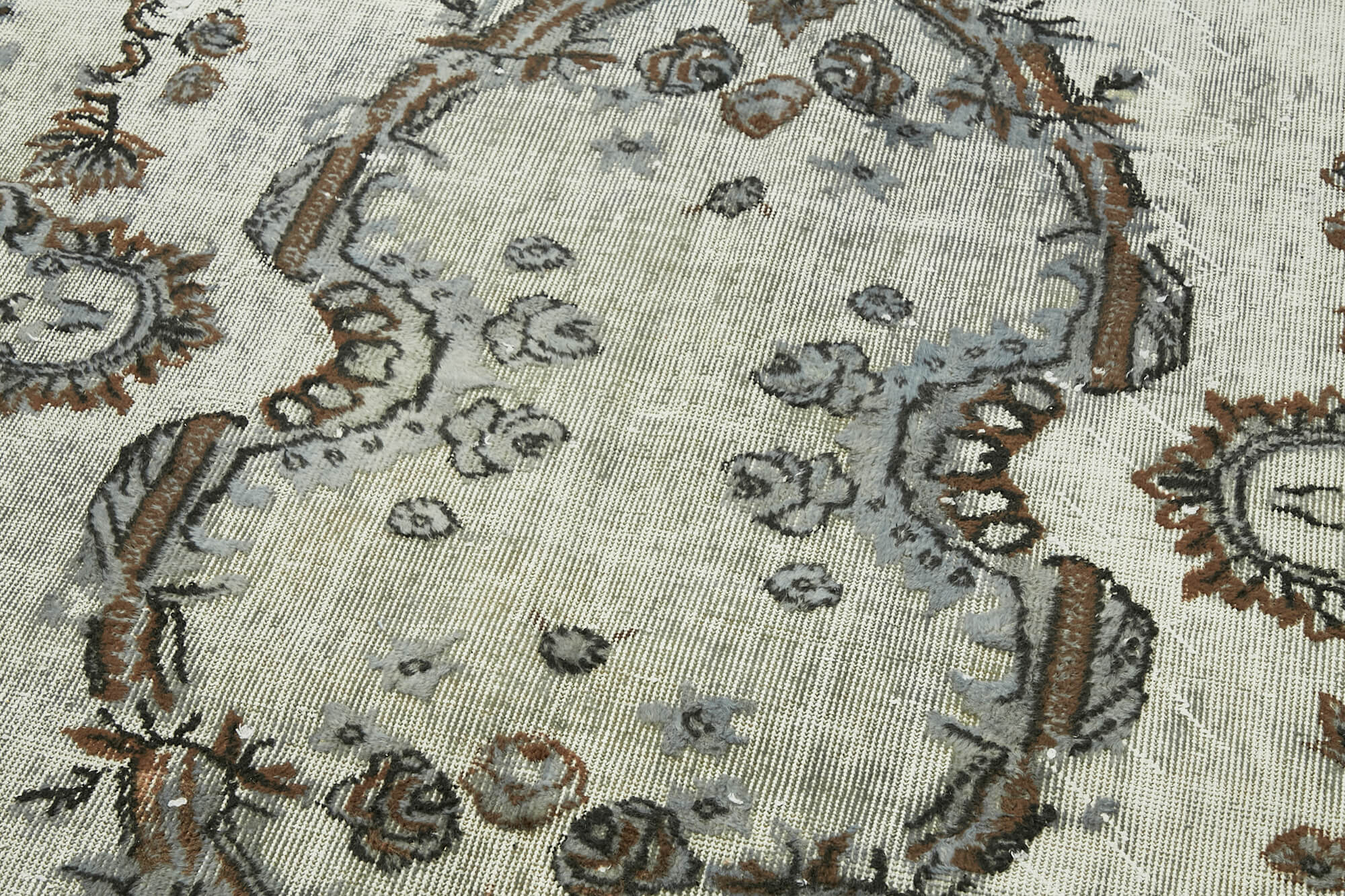Handmade contemporary oriental 1970s 200 cm x 314 cm grey carpet
