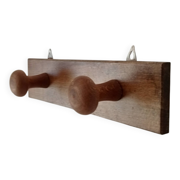 Porte manteau mural vintage en bois