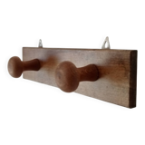 Vintage wooden wall coat rack