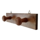 Vintage wooden wall coat rack