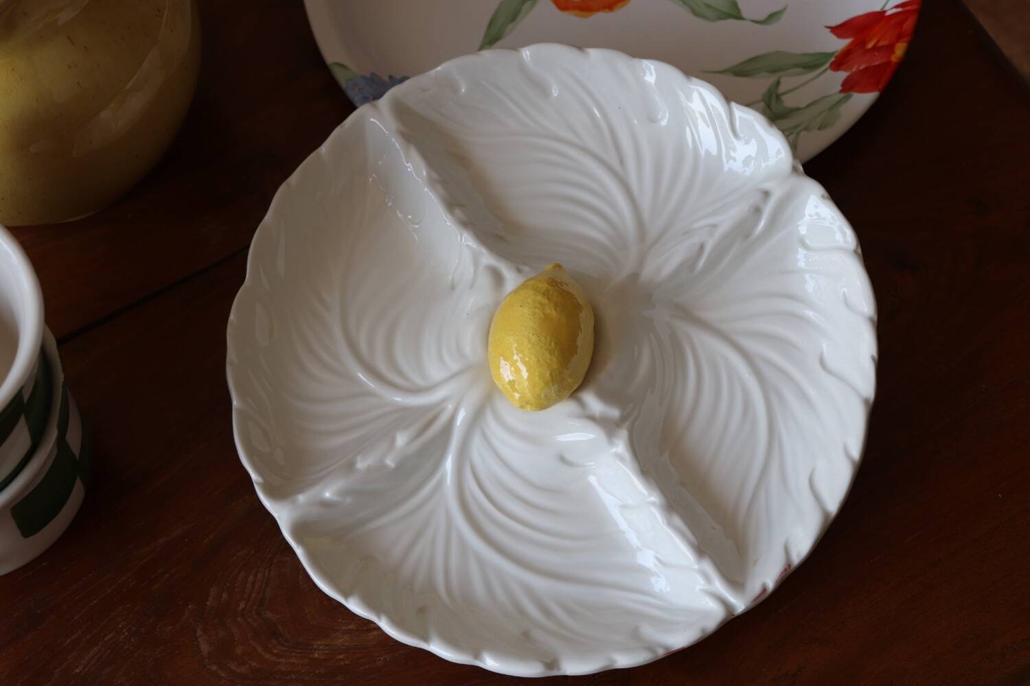 Italian ceramic lemon aperitif dish