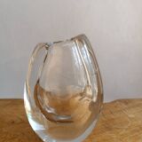Vicke Lindstrand crystal vase (1904-1983) signed Kosta Boda Woman in bath