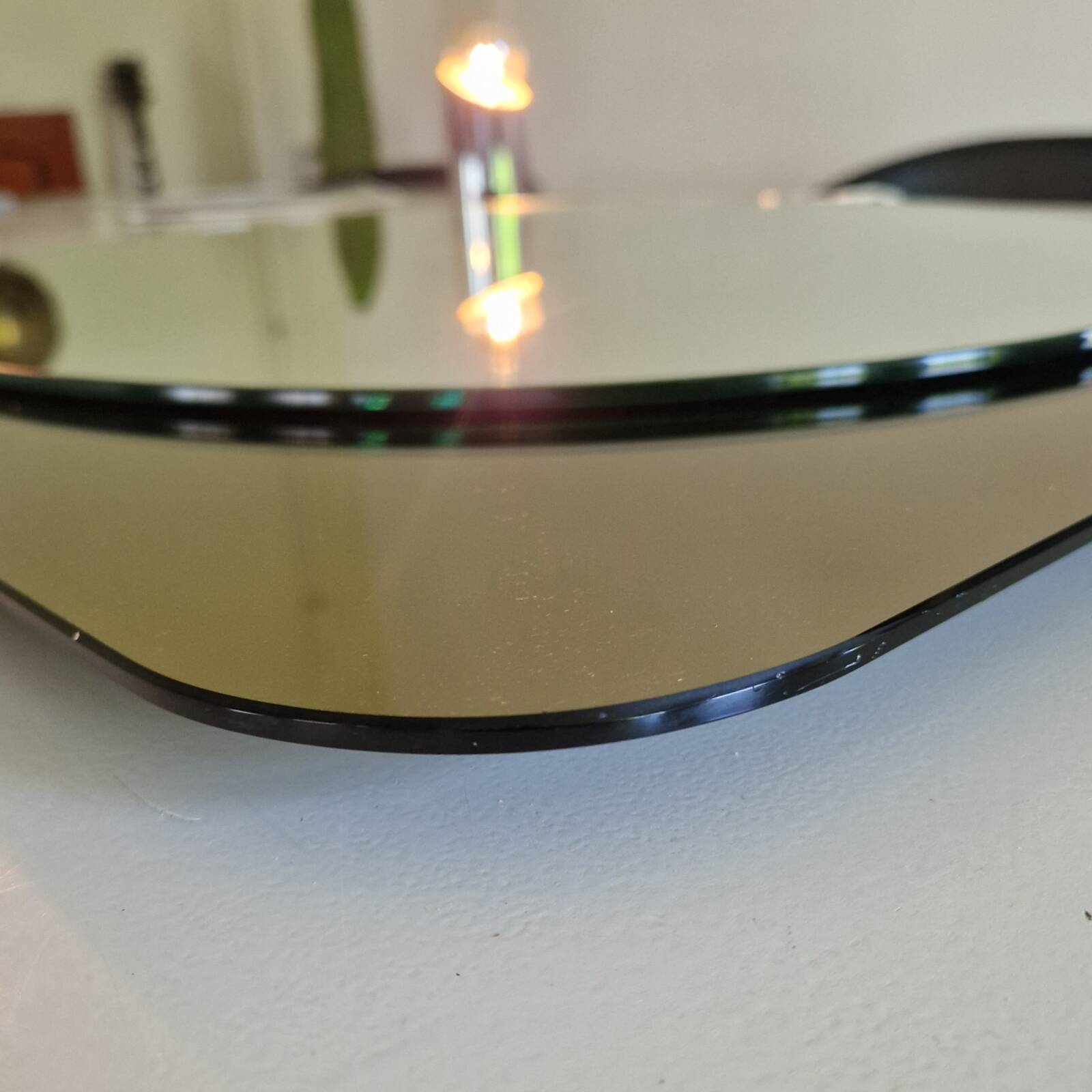 Design wall mirror with lamps, Italy 1970s