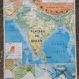 Ancienne carte mdi union indienne pakistan ceylan/japon economique