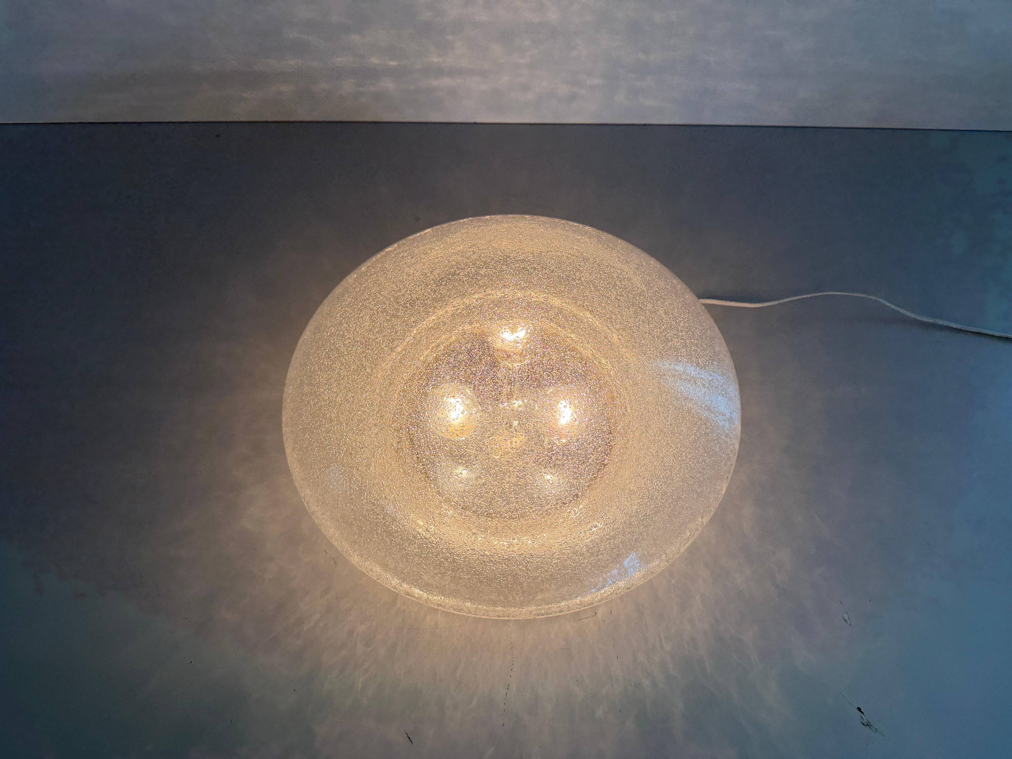 The Moderns Dome Glass Flush Mount Light by Doria, 1960s, Germany
