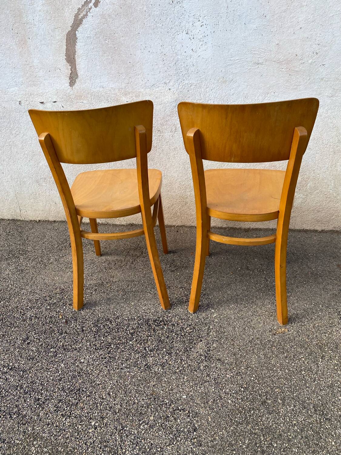 Duo of Thonet bistro chairs