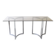 Smoked glass console with chrome legs, 1970.
