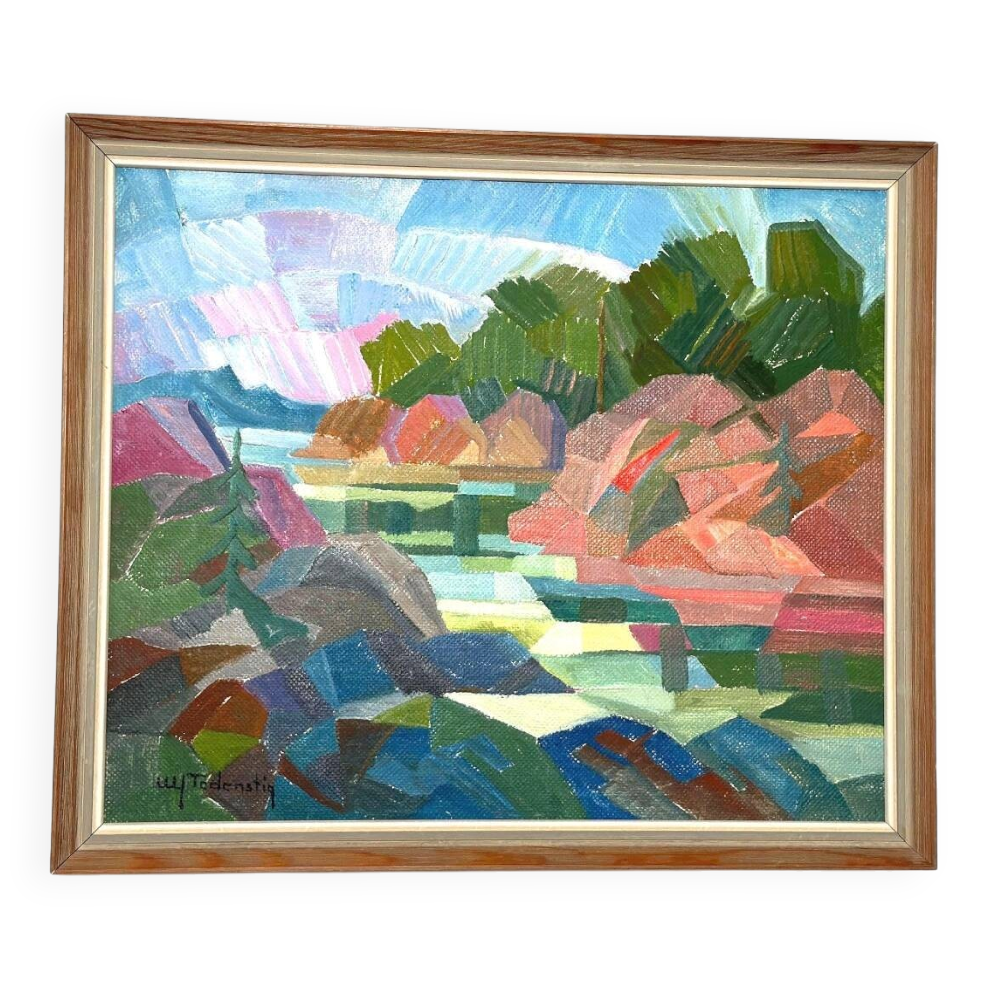 Swedish Oil on Canvas – “Autumn Landscape” by Ulf Tedenstig (1937–1999