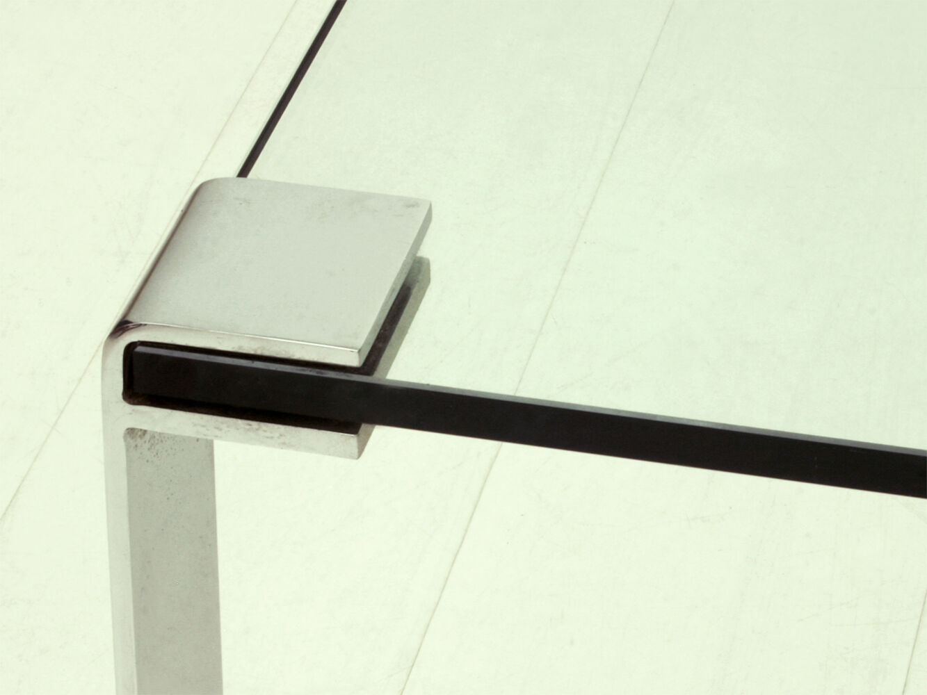 German Chrome & Glass Coffee Table • Model Klassik 1022 by Dr. Peter Draenert for Draenert, 1960s