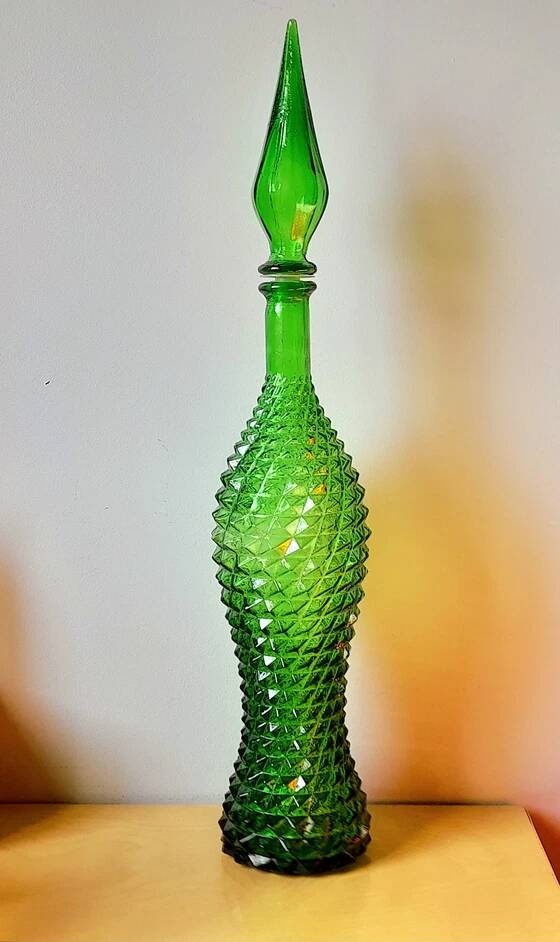 Italian Carafe Empoli green 1970