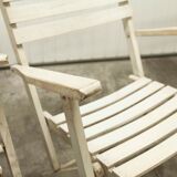 Garden furniture table and 4 armchairs 60's in its juice