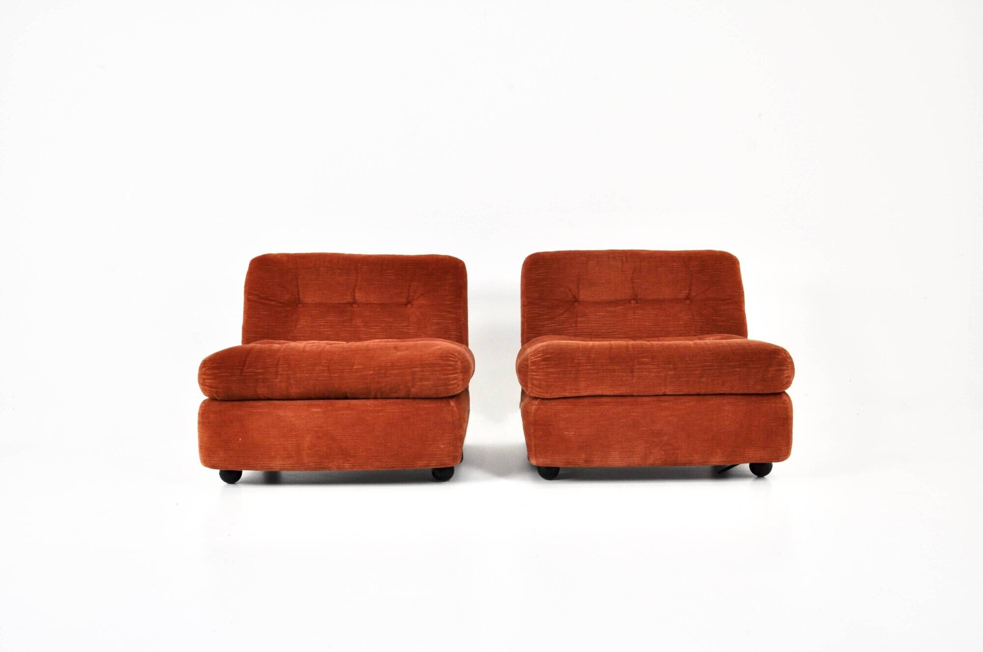 Set of 2 Amanta armchairs by Mario Bellini for B&B Italia, 1970