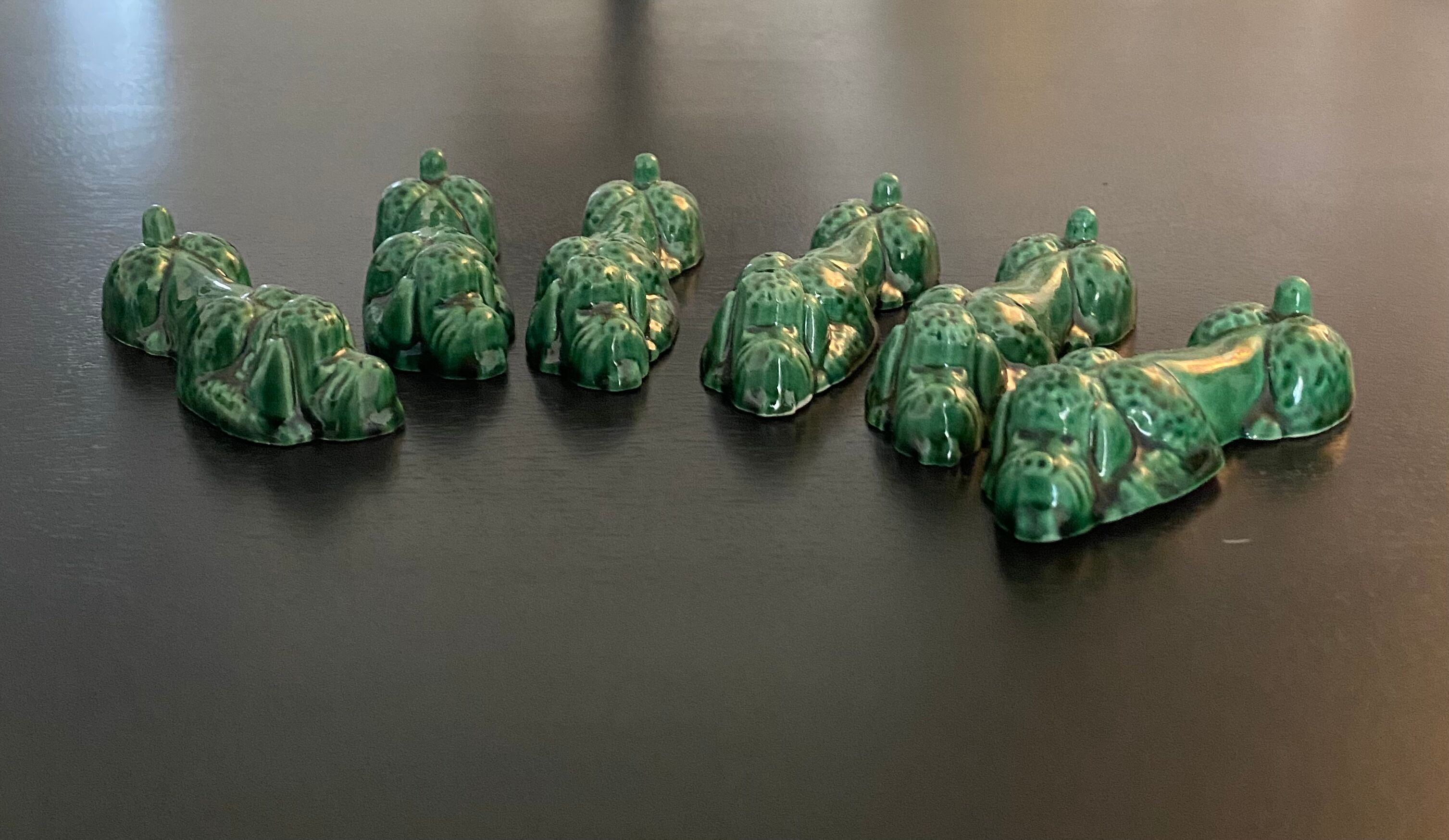 6 ceramic poodle knife holder