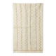 White Moroccan rug in wool with yellow zigzag 150x250 cm