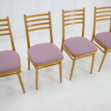 Ensemble de quatre chaises par Interier Praha, 1970, Tchécoslovaquie