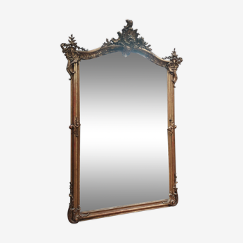 Miroir biseauté Louis XV Rocaille 19ème