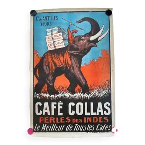 Affiche Café Collas Elephant
