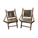 Pair of mahogany colonial armchairs