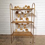 Gilded étagère, French, 1960s
