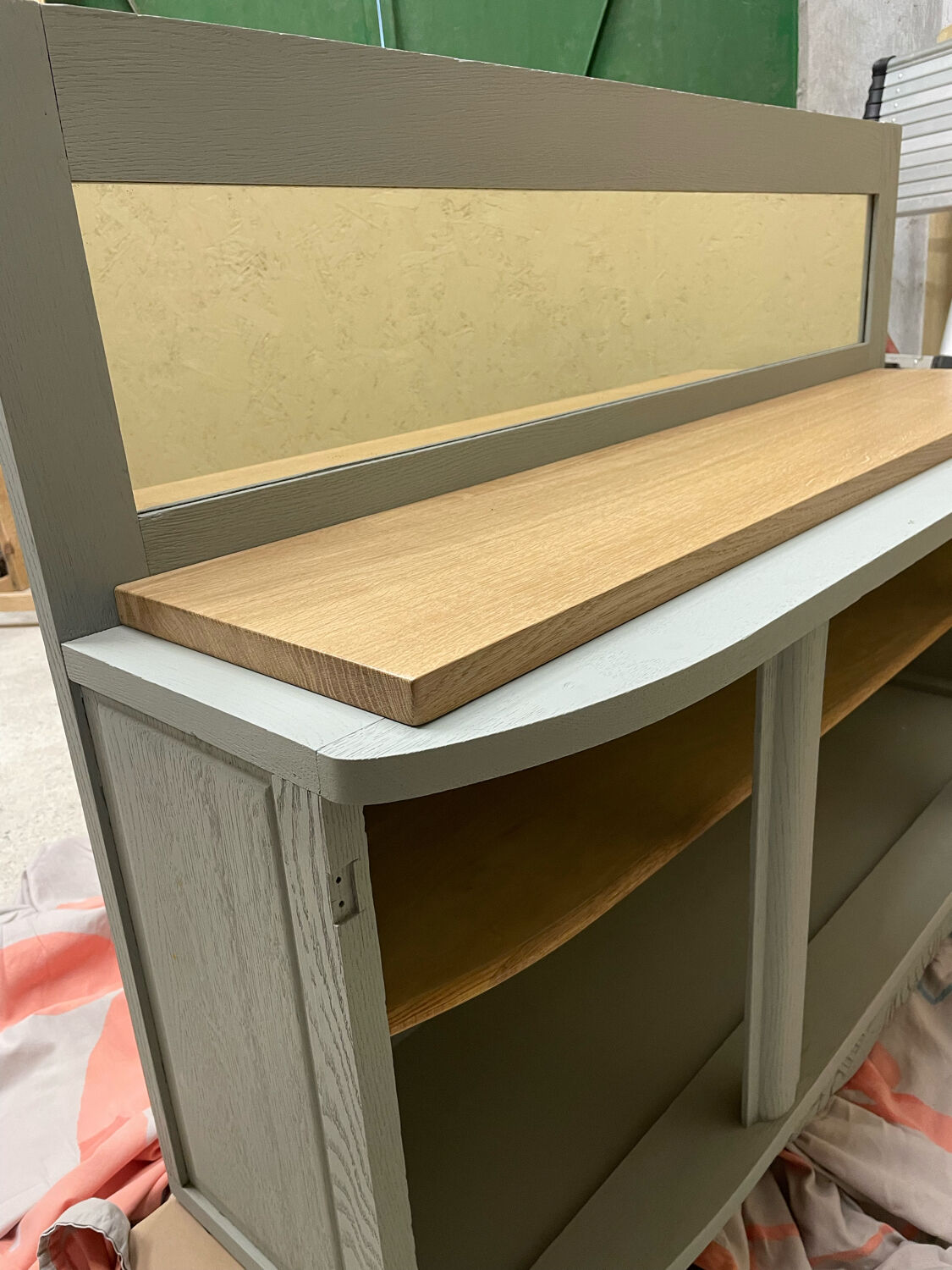 Art Deco console in oak