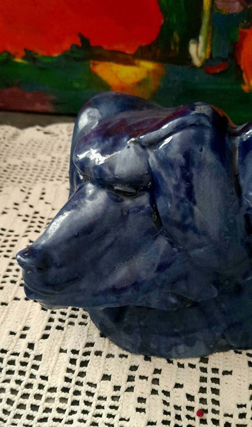 Ceramic Blue Baboons Art Crafts