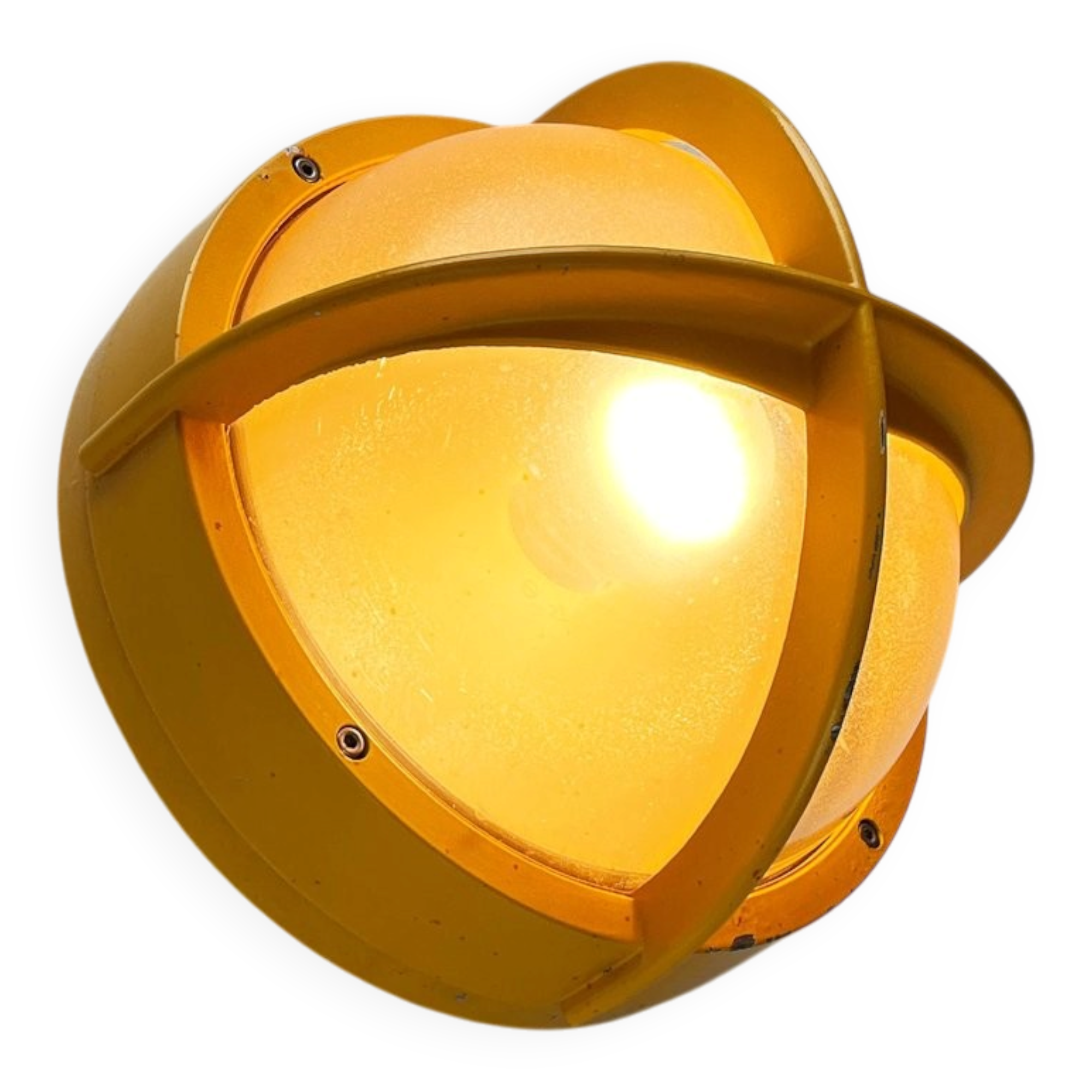 Mid-century Danish metal outdoor wall lamp model Pirate by Eva Koppel, Nils Koppel, Gert Edstrand for Nordisk Solar, 1960s.