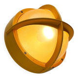 Mid-century Danish metal outdoor wall lamp model Pirate by Eva Koppel, Nils Koppel, Gert Edstrand for Nordisk Solar, 1960s.