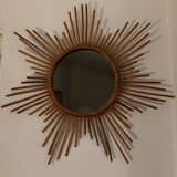 Rattan sun mirror