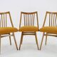 1960s Antonin Suman Oak Chair, Set of Three