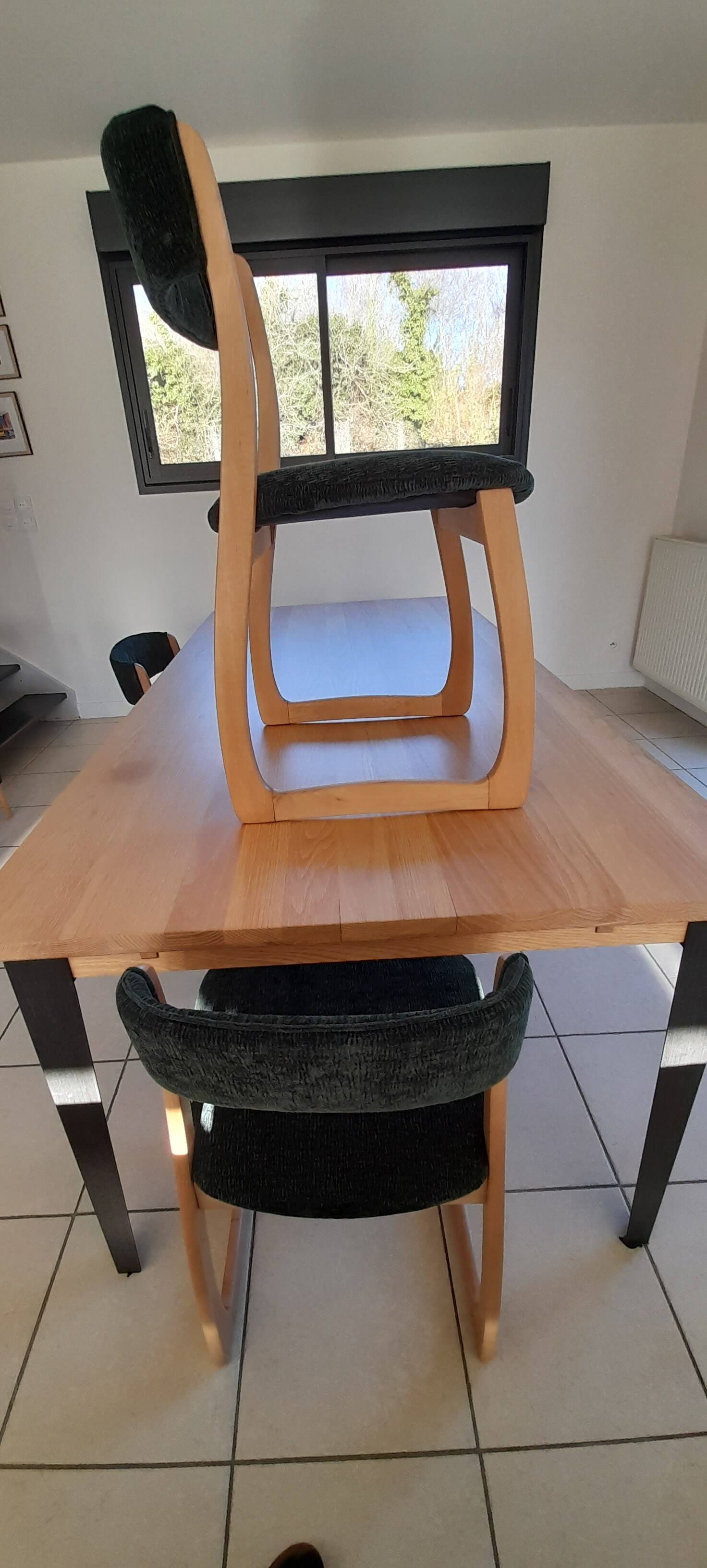 Set of 3 1970s sled chairs by the brand SELF.