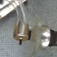 Art Deco 2-arm wall sconce with mirror and brass