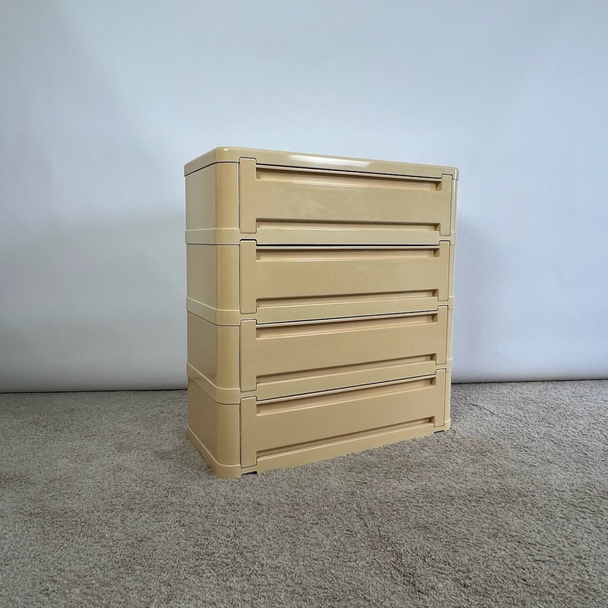 Olaf von bohr chest of drawers model 4964 by kartell - space age design, 70s