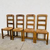 4 mulched chairs