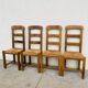 4 chaises paillées