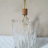 Ice bucket with gold and teak handle