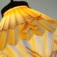 art déco glass PENDANT LIGHT airbrush pleated shape avantgarde design
