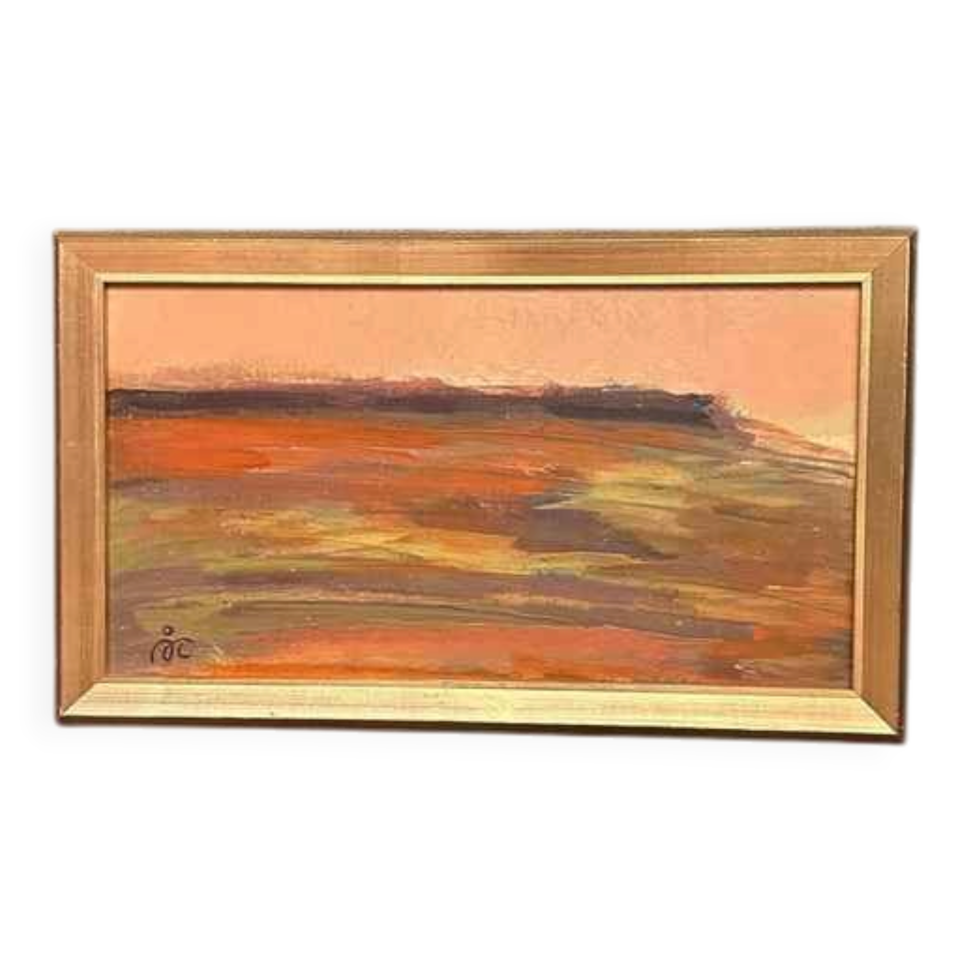 Original Swedish Oil on Panel – “Landskap” by Åke Carlsson – Signed