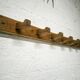 Brutalist wall coat rack with 8 hooks