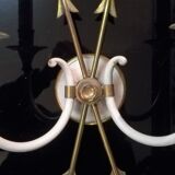 Pair of bronze arrow sconces