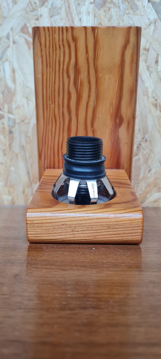 Pair of pine and opaline wall lamps